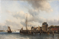 KS 068
<br/>
Stil water met schepen
<br/>
<em>Waldorp, Antonie (1803-1866)</em>